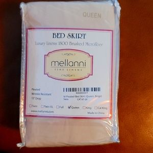 Queen size tan  bed skirt